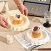 Lace Ceramic Dessert Plate Dining Plate Dim Sum Dish Fruit Plates Salad Bowl Cake Plates Snack Bowl Refreshment Tray Candy Dish