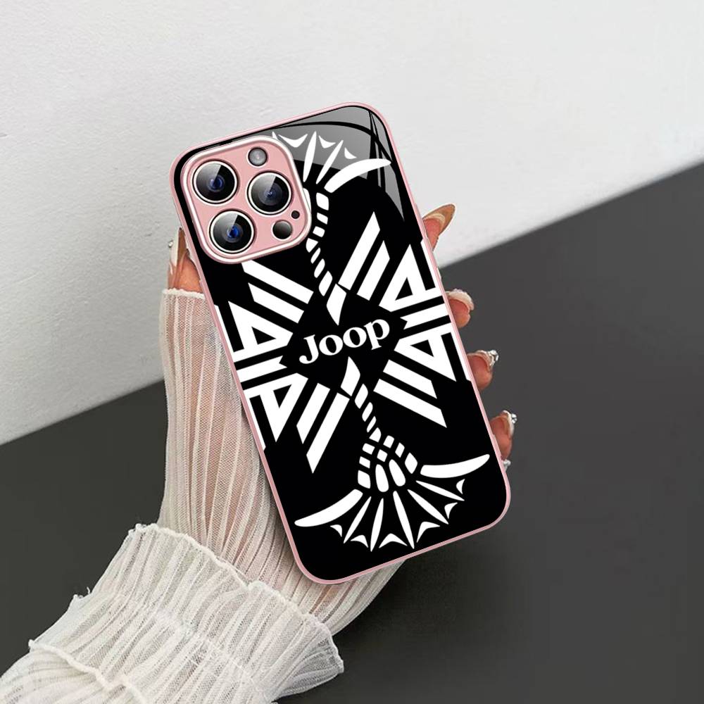 Famous Printed J-JoopS Logo Tempered Glass For Iphone 14 13 12 11 Pro Mini XS MAX 14Plus X XS XR Fundas