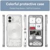 KEYSION Transparente, stoßfeste Hülle für Nothing Phone 2 1, klare Stoßstange, weiches TPU-Silikon, Rückseite für Nothing Phone 1 2