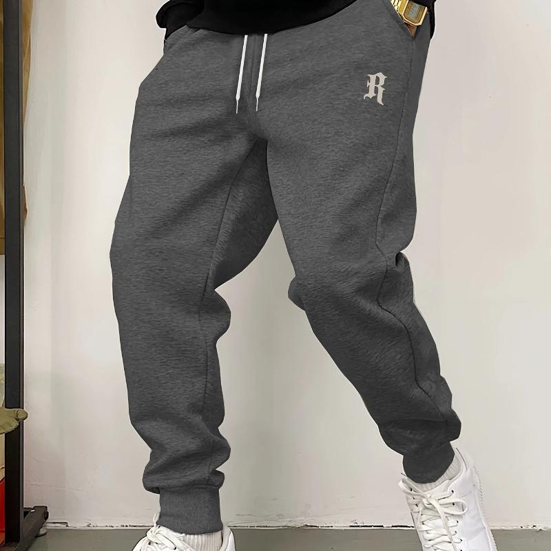 Men's Retro Legged Sports Pants - Elastic Waist Retro Sports Casual Pants, Suitable for Fitness and Daily Casual Wear,