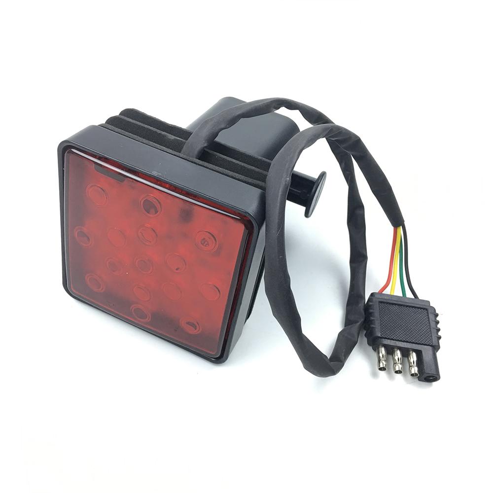 Anhängerkupplungsabdeckung für Lkw mit 15 LED-Bremslicht, passend für 2 Zoll Anhängerkupplungsabdeckung, Rohrabschleppen mit Brems-/Rücklicht