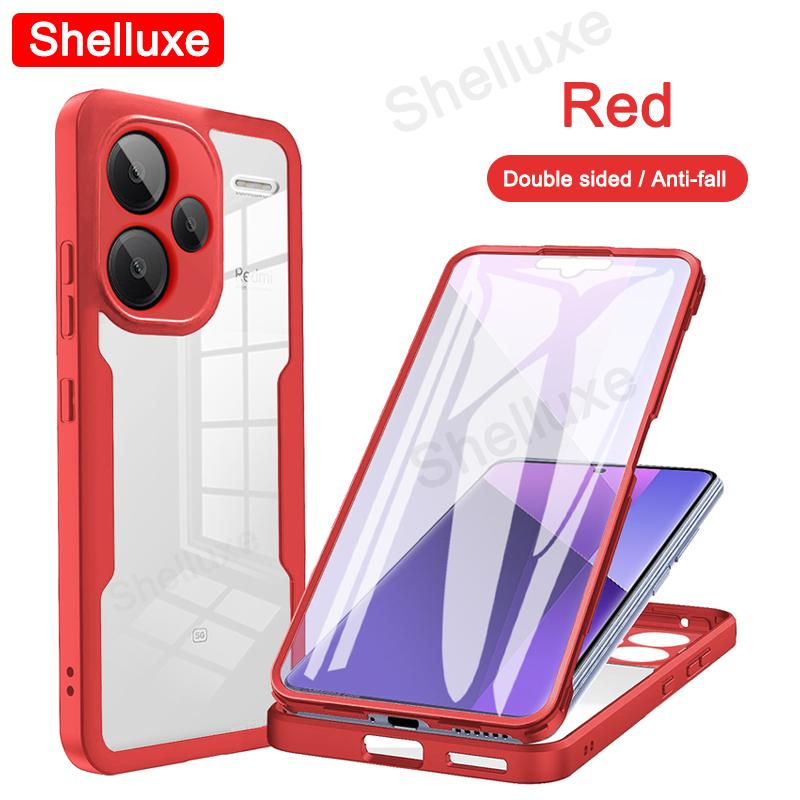 Pro Redmi Note13 Pro+ 360 Plné Tělo Přední+Zadní Průhledný Kryt Shelluxe Pro Xiaomi Redmi Note 13 Pro Plus Silikonový Oboustranný Kryt