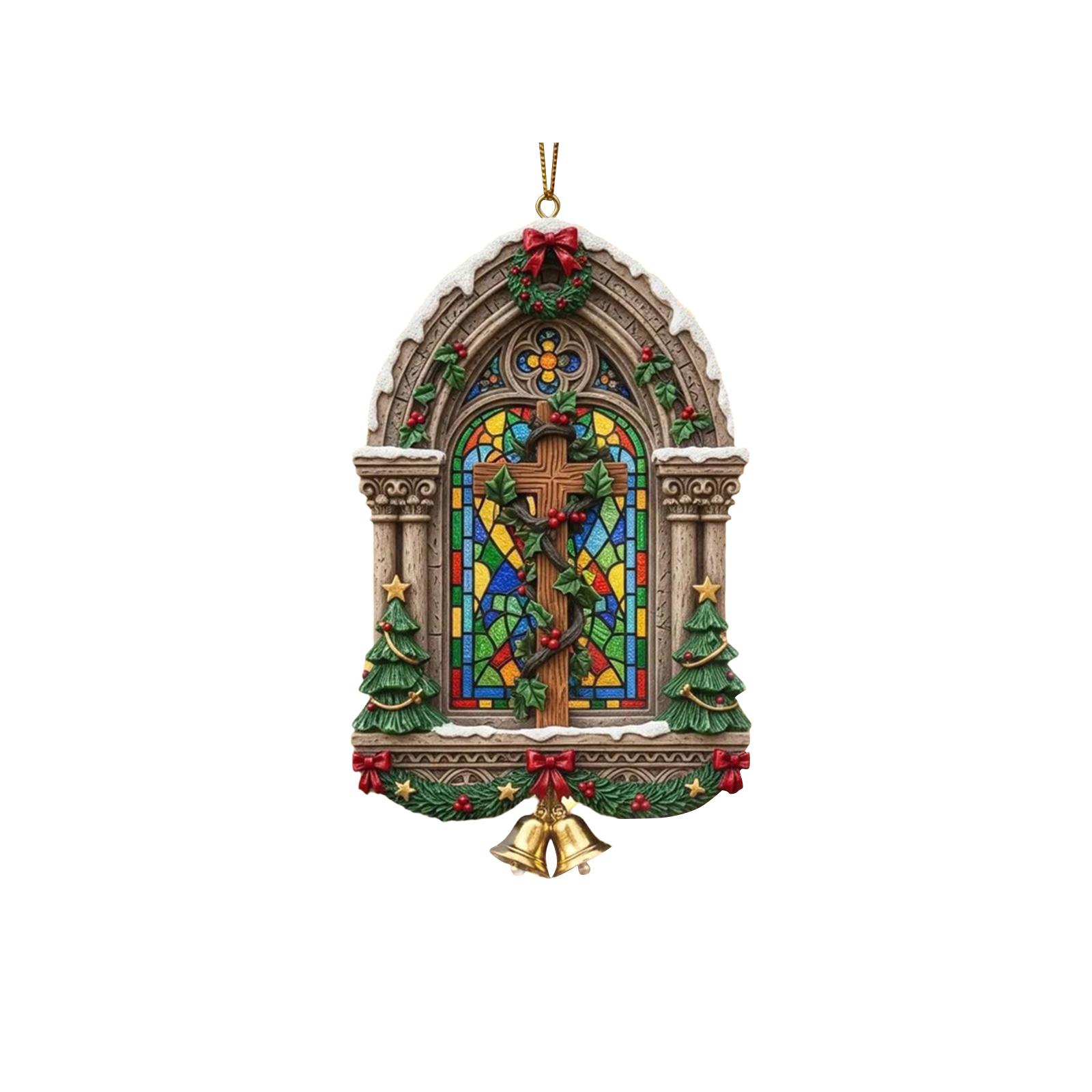 

Рождественская подвеска Подвеска для украшения рождественской елки 2D Плоский акрил One Size