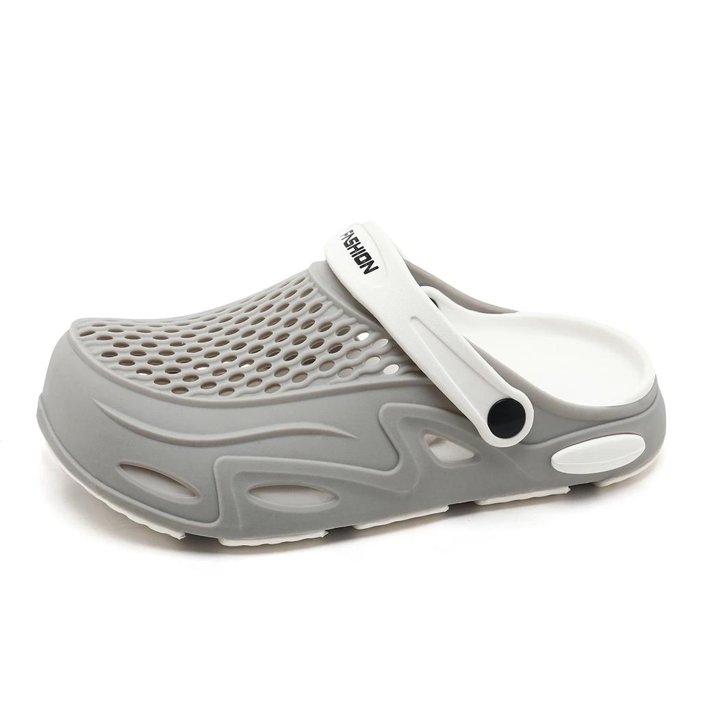 2025 New Design Sandals for Men Thick Bottom Fashion Slippers Mens Garden Shoes Solid Color Breathable Clogs Casual Beach Shoes