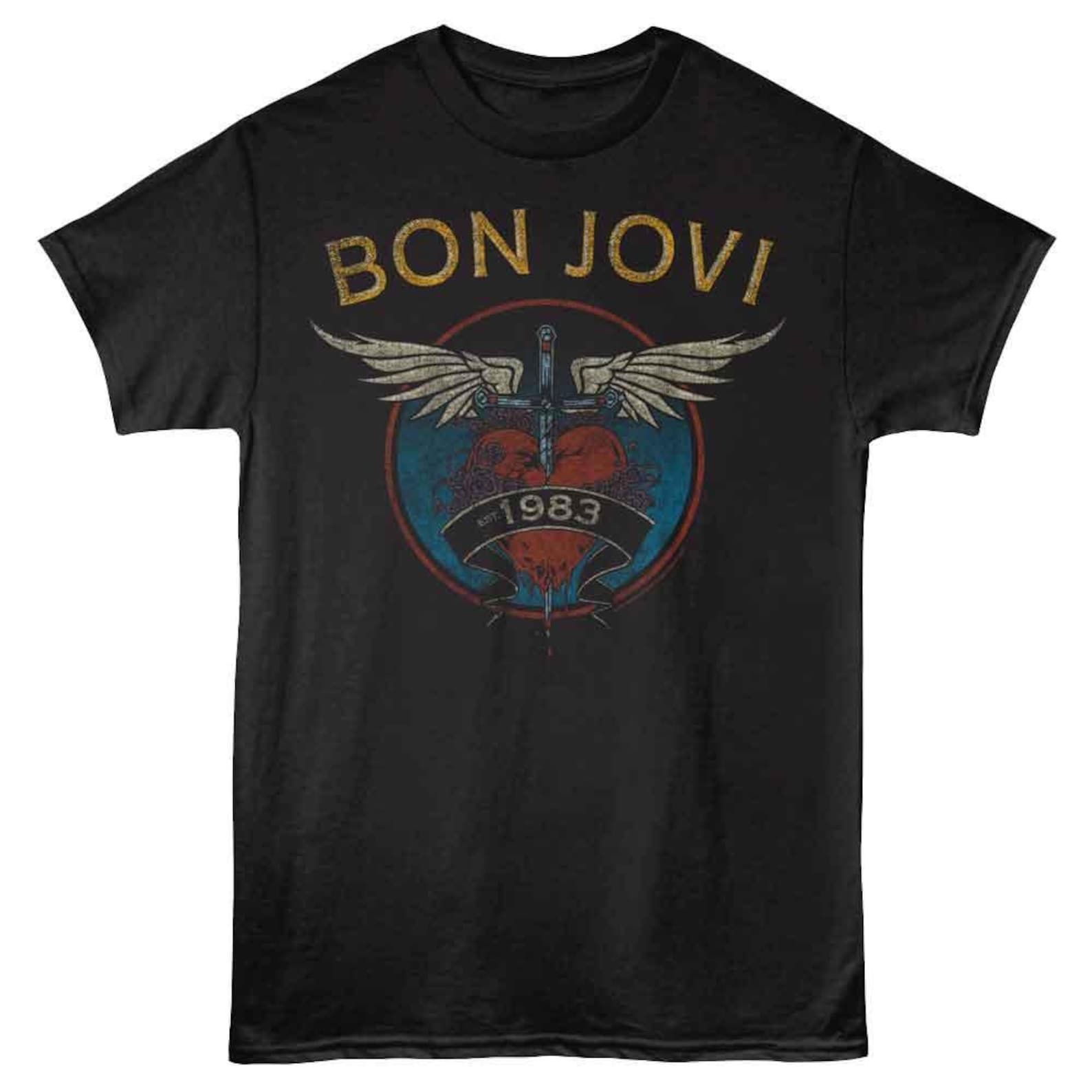 Bon Jovi Est 1983 Black T-Shirt 3XL