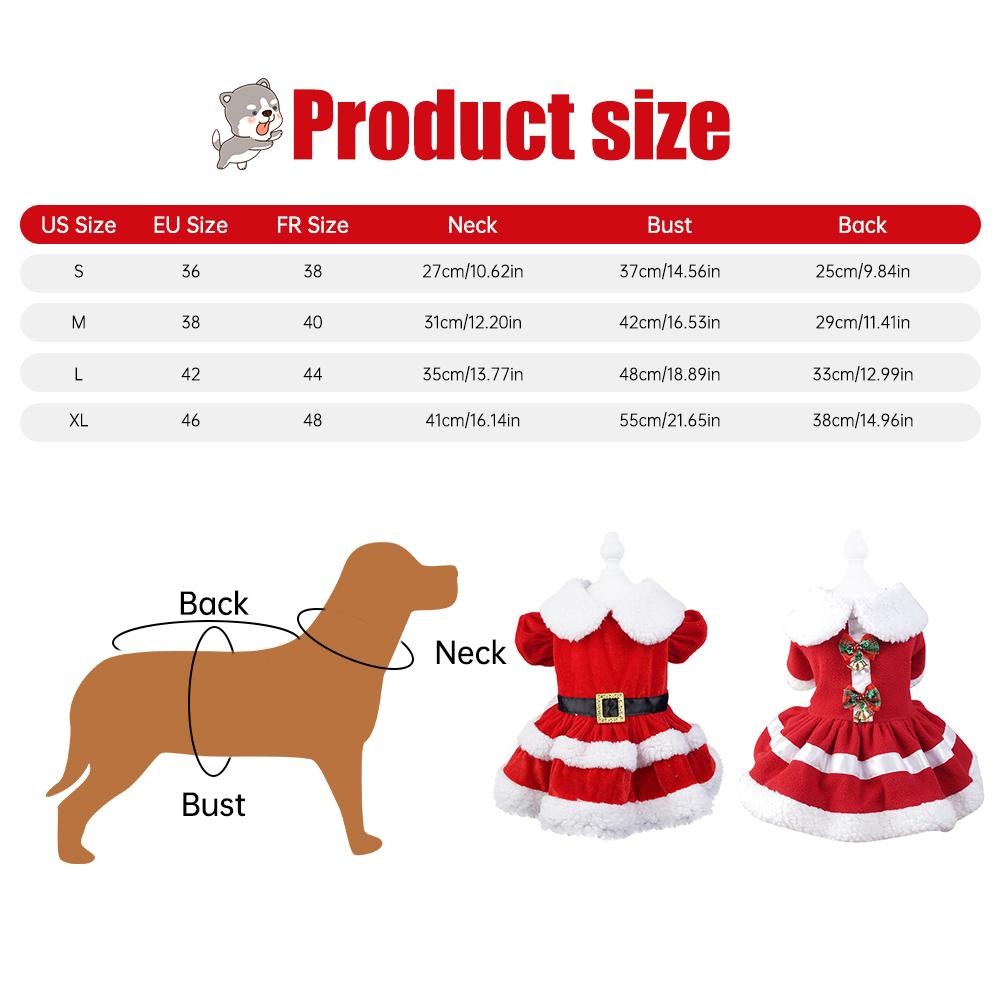 Christmas Dog Dresses For Small Dogs Clothes Summer Christmas Cosplay Cat Pet Dress Xmas Fancy Princess Puppy Dress Cat