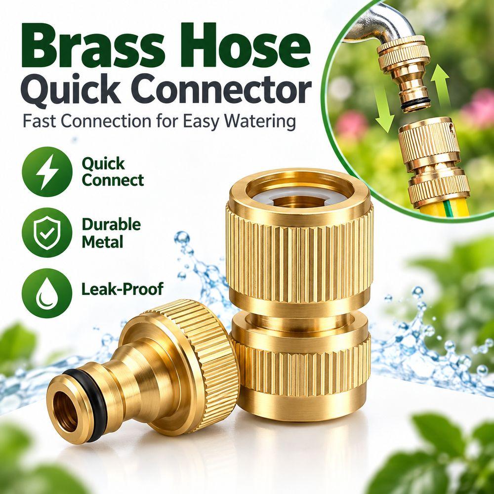 Quick Connect Hose Quick Connector Aluminum Alloy Garden Watering Adapter Washing Accessories