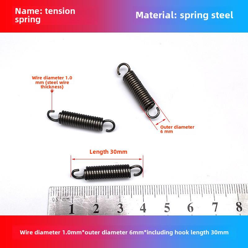 1.0mm Yellow Spring Steel Tension Spring with Hook Clamp for Mop Brake Binding Machine