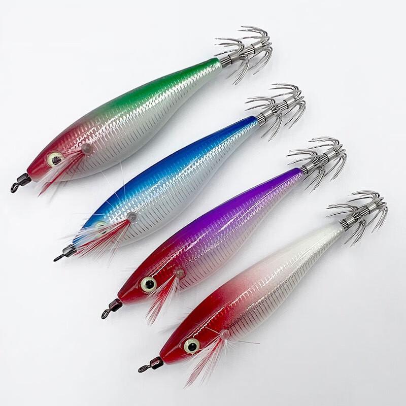 Oeny Luminous Horizontal Squid Shrimp Lure Bait Set