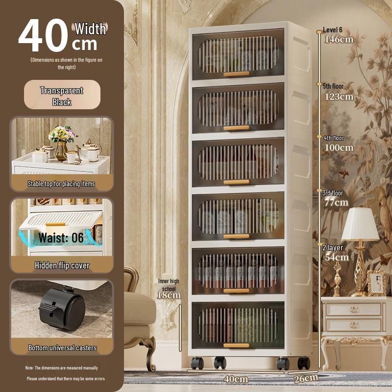 Multi-Layer Plastic Storage Cabinet for Children's Clothes, Snacks, Toys, Bedroom, Wardrobe, and Medicine.