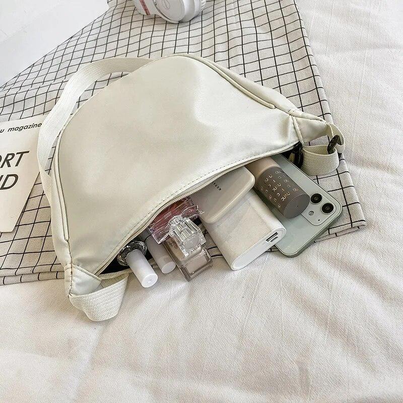 1pc Crossbody Dumpling Bag For Women Large Capacity Travel Solid Color Chest Bag Designed Ladies Daily Street Fanny Packs