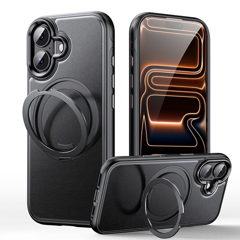 iPhone 17 Pro Max 360° Rotating Magnetic Leather Case 17