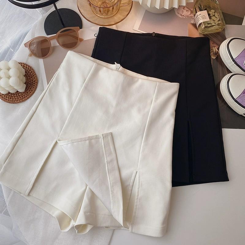 

Korean Style High Waist Solid Color Slimming Culottes for Women - Summer 2024 XS