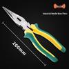 Industrial Tiger Pliers Set: 8" Wire Cutters, 6" Needle Nose & Labor-Saving Diagonal Pliers for Household Electricians