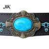 Boho Hat Accessories Ethnic Style Cowboy Band, Durable PU Leather Embroidered Embroidery Strap Strap, Adjustable Decorative Belt for Wide Brim