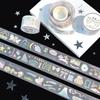 AGUGU Dreamcore Fairy Tale PET Sticker Roll - Cute Hand-Drawn Graffiti & Glitter Tape