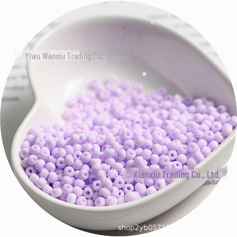 El Yapımı DIY Çocuk Kolye ve Bilekliği için Yüksek Kaliteli 3/4mm Buzlu Düz Renk Cam Pirinç Boncuklar