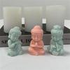 Buddha Candle Mold 3D Meditation Chanting Buddha Silicone Moulds Handmade Soap Aromatherapy Candl Mold DIY Baking Moulds