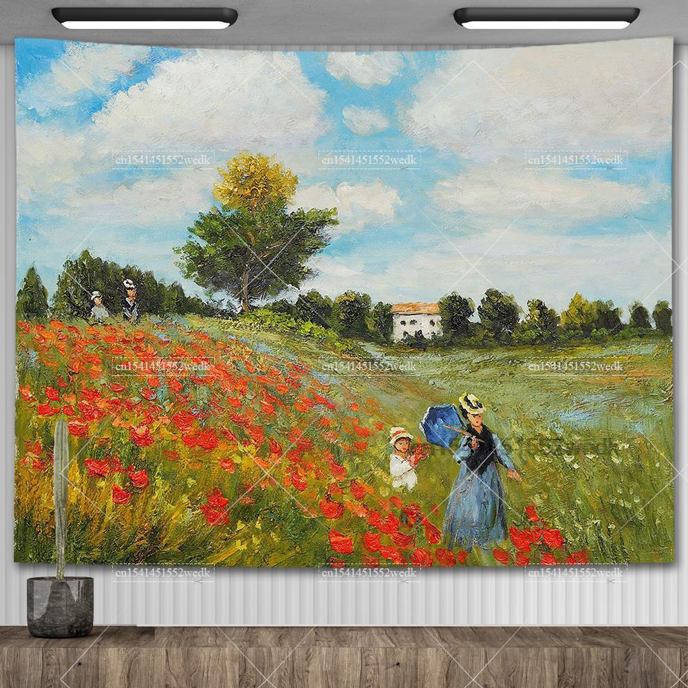 Claude Monet Lilia Wodna Obraz Olejny Gobelin Wiszący na Ścianie Estetyczny Wystrój Pokoju Dzieło Sztuki Gobelin Krajobrazowy Dekoracja Sypialni