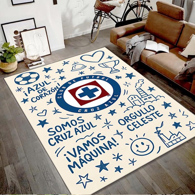 1 Stück Fußballmannschaft (66) Design Bedruckter Teppich für Schlafzimmer Wohnzimmer Heimdekoration Teppiche Matte Rutschfeste Matte Teppich für das Bett