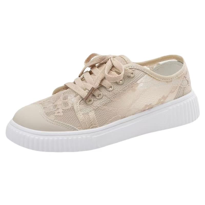 

Woman s Summer New Lace Casual Sports Shoes Soft Sole Non Slip Round Toe Lace Up Breathable Casual Board Shoes Little White Shoe 35 хакі