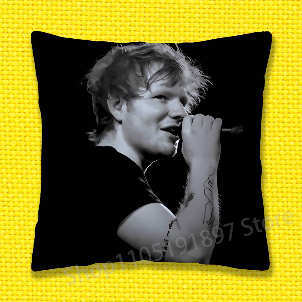 Federa Cuscino Decorativo E-Ed Sheeran Play per Cuscini Quadrati da Ufficio 55x55cm 40x40cm 45x45cm 50x50cm 30x30cm