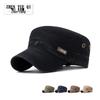 Zhen Yue Qi Men's Washed Cotton Outdoor Sun Protection Flat Top Hat