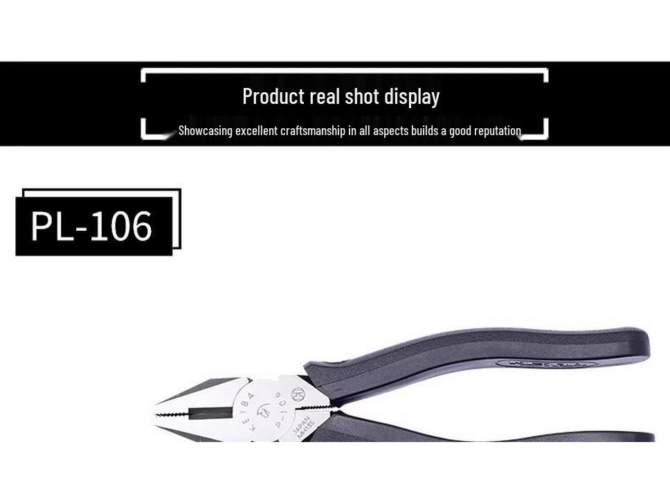 KEIBA Japanese Pliers SR/P-108/106/107/108, Flat Jaws, 6/7/8 Inch