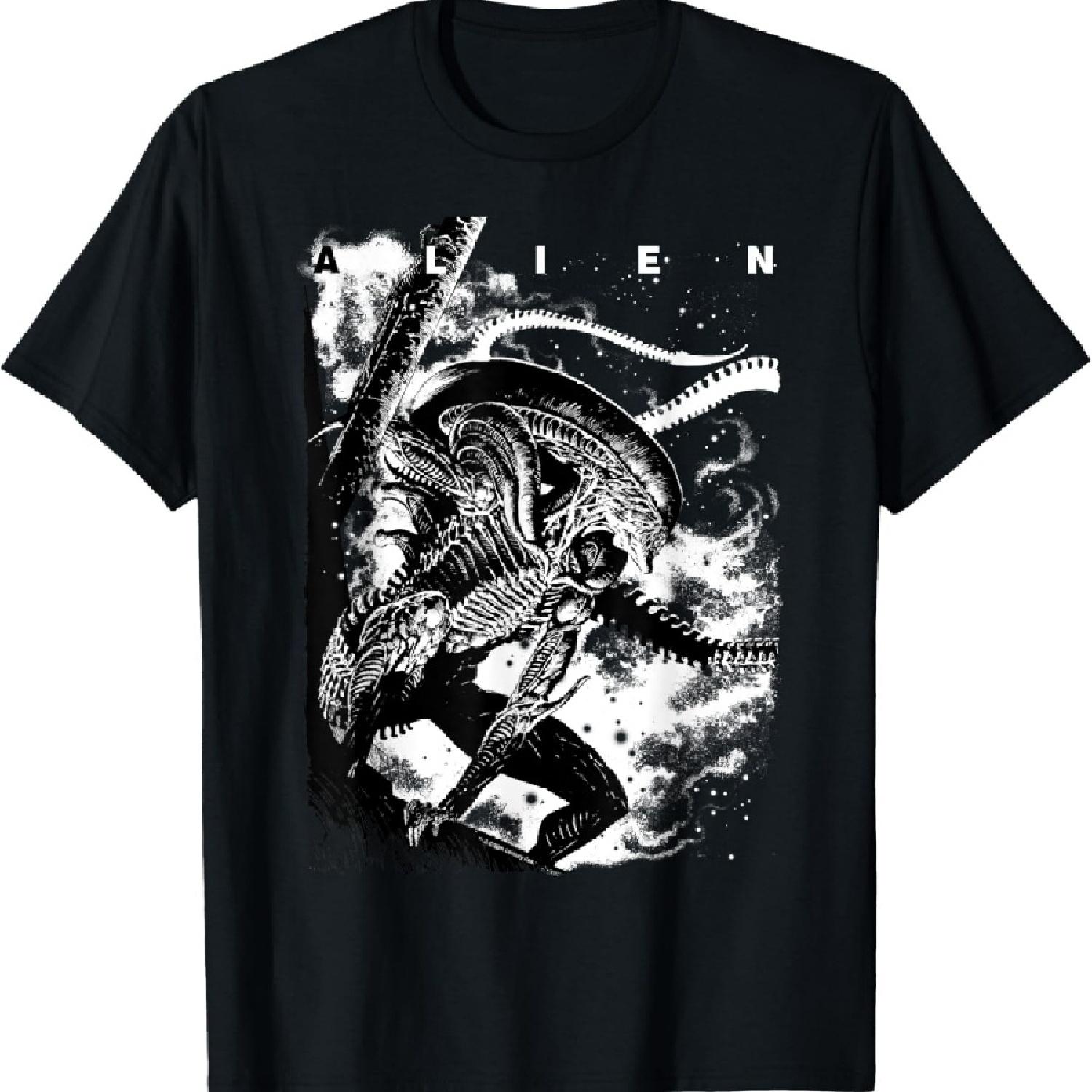 

Aliens Iconic Epic Xenomorph In The Dark Big Chest Poster T-Shirt XXXXXL