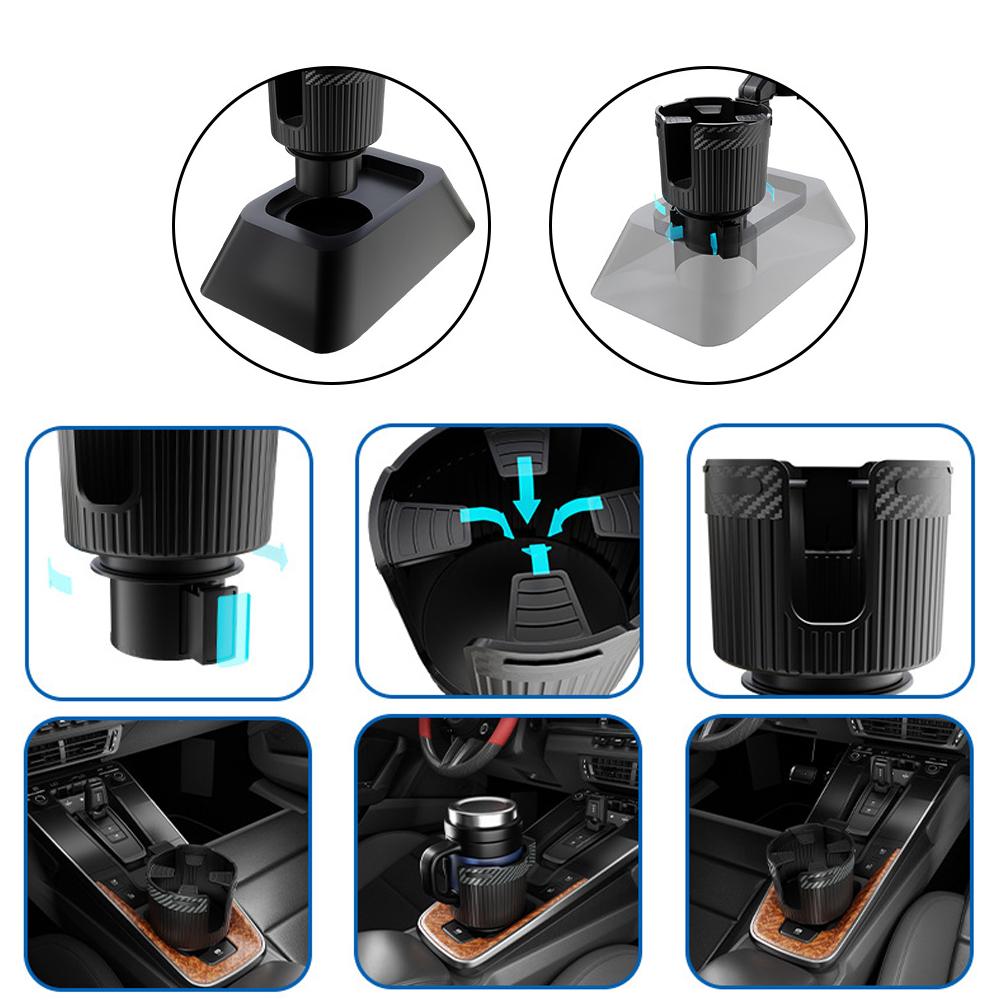 Car Cup Holder Expander Coffee Drinks Bottle Holder Extender Adapter for Large Bottles Mugs In 3.0 4.4in