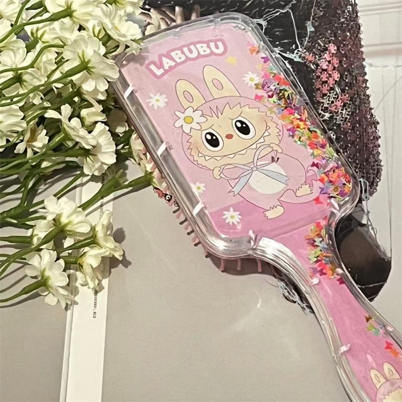 

Милый мультфильм Лабубу трясет его воздушная подушка расческа ручка подушка расческа практичный зыбучий песок расческа девчачий удобный массажный гребень подарки