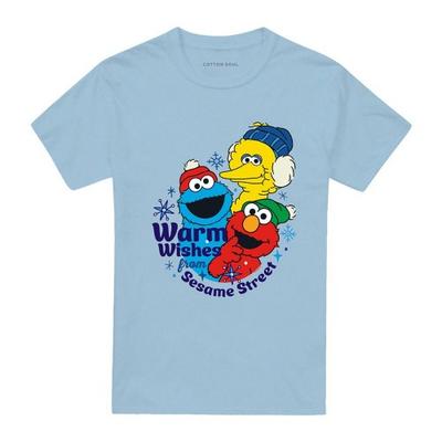 Sesame Street Unisex Adult Warm Wishes For Christmas T-Shirt