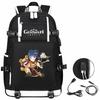 Genshin Original God, Peripheral Printing Backpack Large Capacity Travel Bag Student Computer School Bag