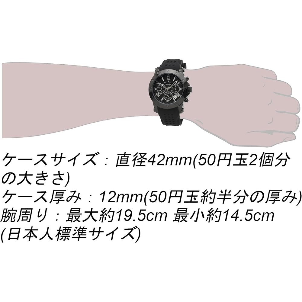Salvatore Marra Chronograph Analog Quartz Watch Black Business Style Men's Limited Edition