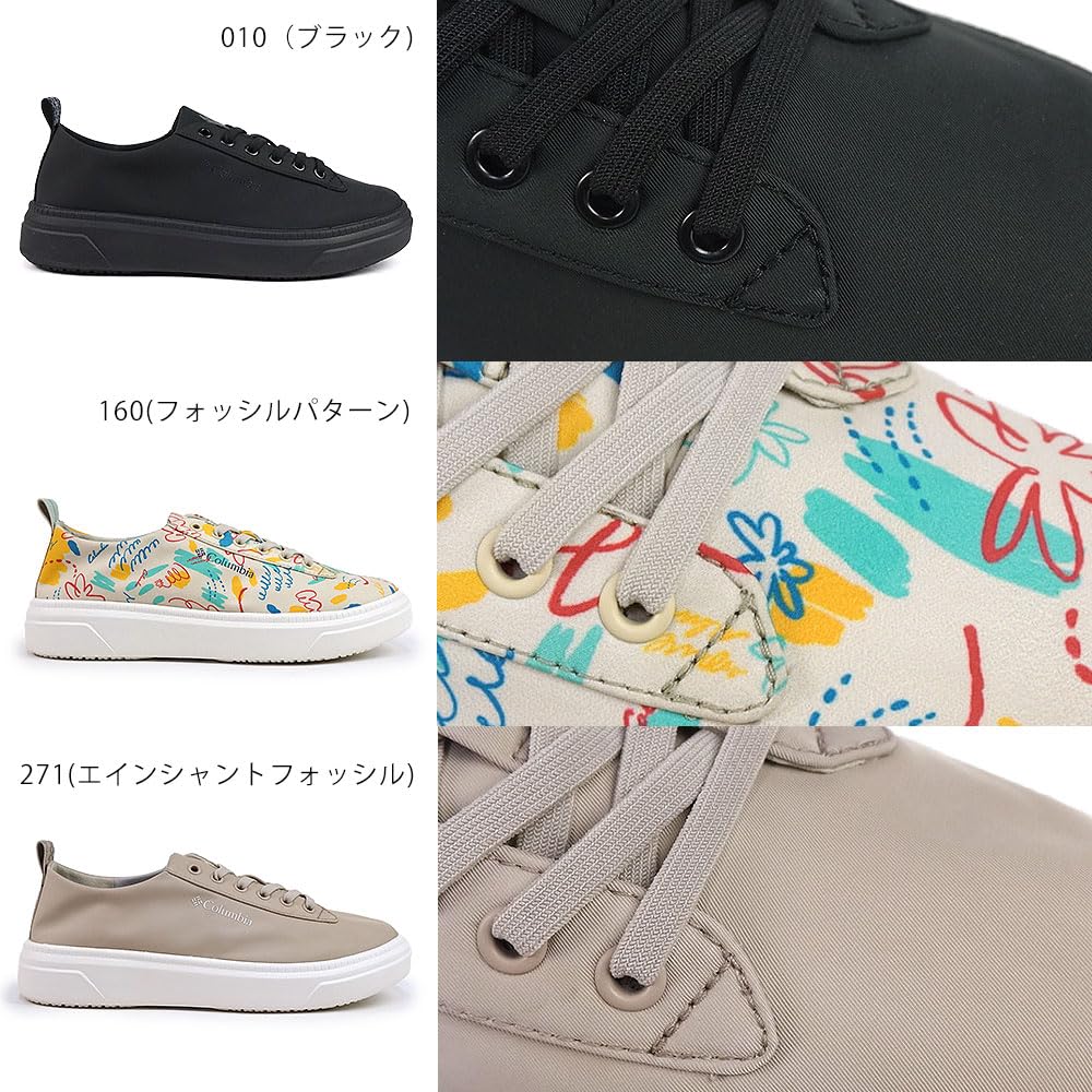 Columbia Myleage Rain II Waterproof Shoes Myleage Rain II Waterproof 010 Size Size Women's (YL3946), Lace-Up Sneakers, (Black), 24.5cm (US 7.5)