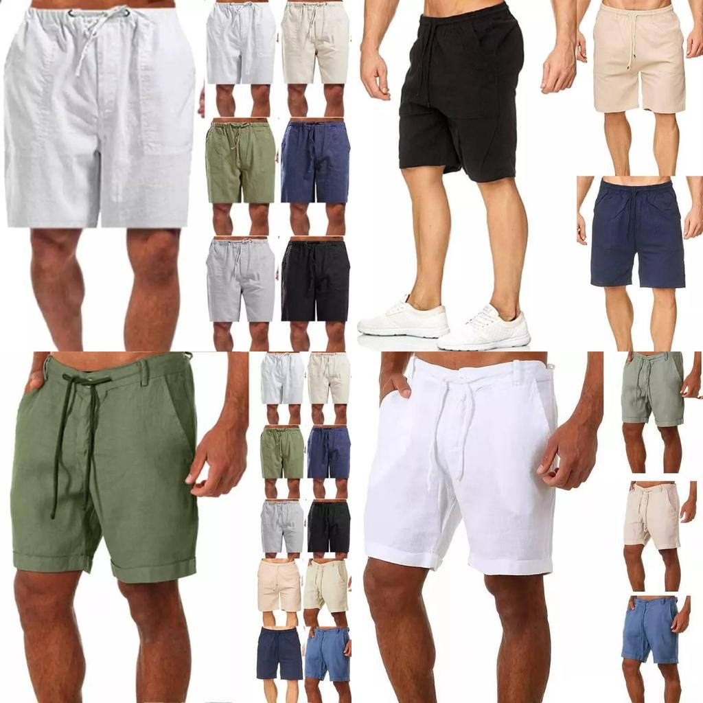 Bequeme Sommer-Herrenshorts mit feuchtigkeitsableitendem Stoff für Yoga und Fitness