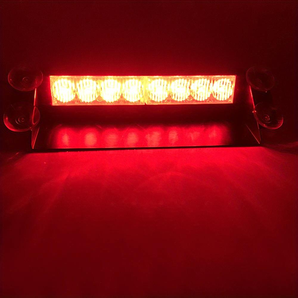 12V Car Flashing Warning Lights LED Police Strobe Lamps DRL Day Running Interior Windshield Suction Truck Automotive Accessories
