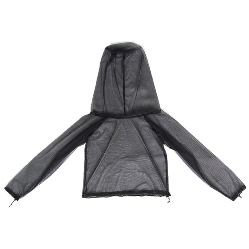 Mesh Hooded Bug Jacket Suit, Anti Mosquito Net, Mitt Mesh Clothes, Carry Pouch For Protective Hunting, Fishing, Hiking