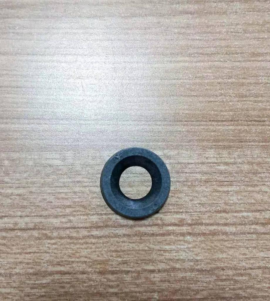 304 Stainless Steel Glass Clamp with Black Countersunk Gasket and White Sleeve for Stair and Balcony Guardrails