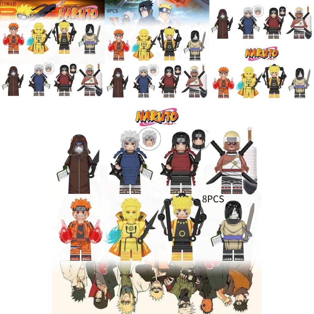Naruto Ninja Building Blocks Toy Abs Plastic Small Granule Type 1-38 Pieces