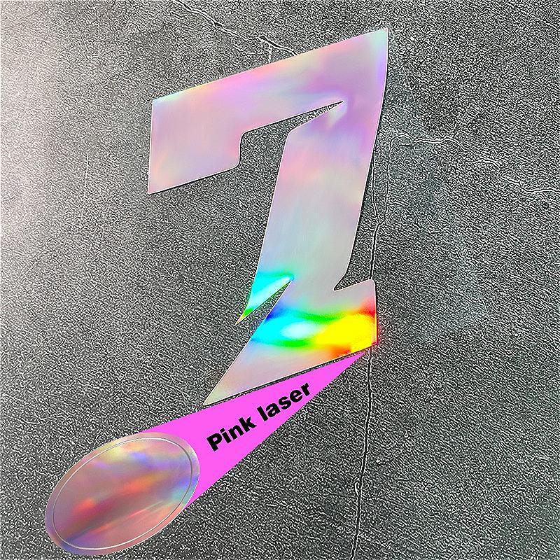 

1PC Pink Laser Motorcycle Number Stickers Waterproof for DIY Scooter Helmet Fuel Tank Fairing Bicycle Sunscreen Vinyl Decals S-High 5cm