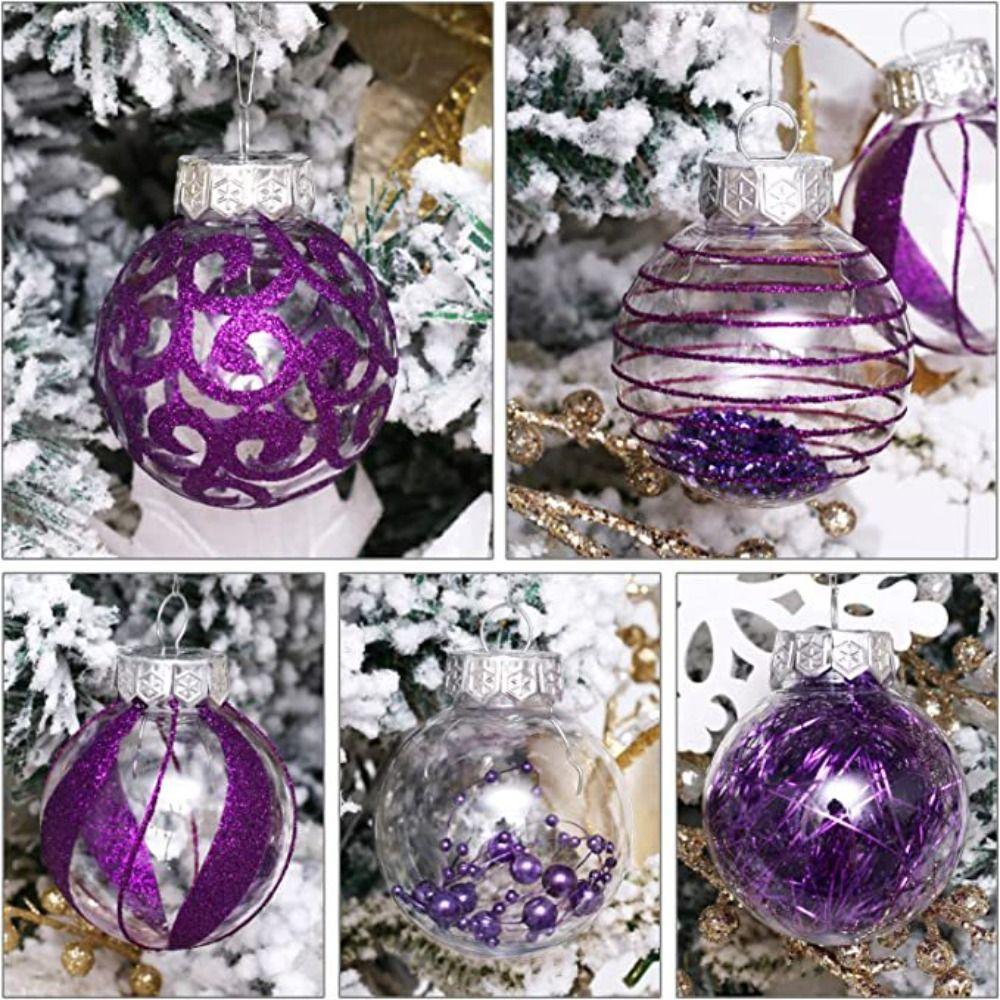 30pcs Plastic Christmas Tree Pendant Creative Hanging Ornament Christmas Ball Set  New Year