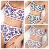 2024 High Waist European & American Split Bikini - Sexy Print for Vacation & Hot Springs