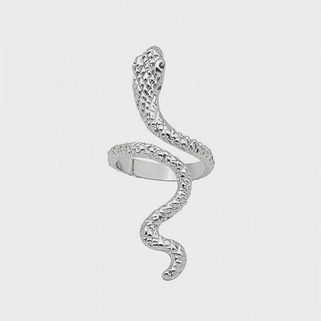 European and American Adjustable Titanium Steel Snake Ring - Exaggerated Niche Design for Index Finger