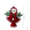 Velvet Flocked Christmas Bells Ornaments Set, Red Decorative Hanging Ornaments for Tree, Wreath, Garland