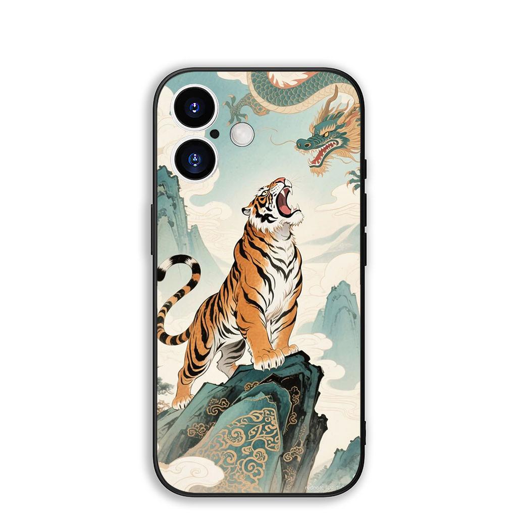 Cover for Xiaomi Redmi Note 13 A3 14 Pro Plus 9T 14C 13C 13X 9C NFC + Pro+ 5G 4G Protective Phone Case Tiger Stalking Wolf Art