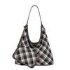 Retro Plaid Underarm Bag for Women 2025 New Style Relaxed Large Capacity Tote Bag Commuting Single Shoulder Underarm Bag