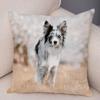 Cute Pet Animal  Cushion Cover Scotland Border Collie Pillowcase for Sofa Car Decor Dog Printed Soft Plush Pillow Case