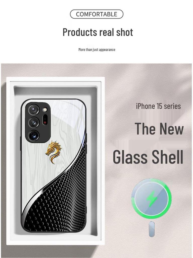 Samsung S11 S21 S23 S20 FE Case - National Trend Dragon Wood Grain, Magnetic Absorption, Fast Selling