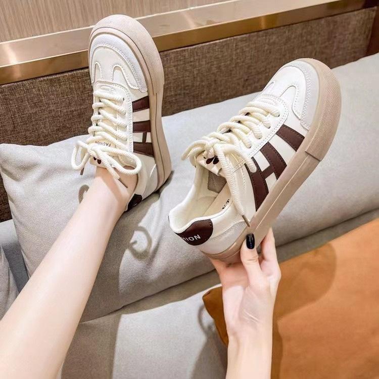 ulzzang shoes 22 board shoes ins thick sole shell head student board shoes good looks
